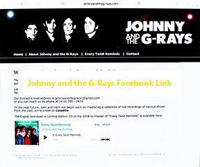 Johnny and the G-Rays band's Facebook sitelink